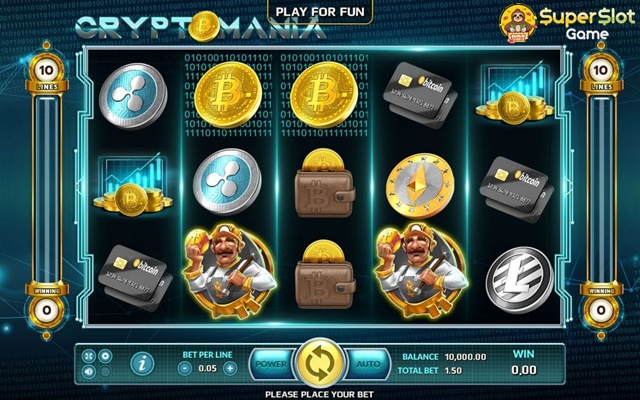 สัญลักษณ์ในเกมสล็อต Crypto Mania Bingo