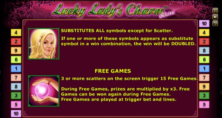 ฟีเจอร์พิเศษเกมสล็อต Lucky Lady Charm