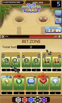 อัตราการจ่ายของเกม Golden Crab