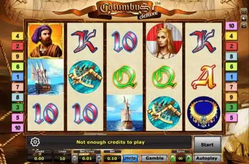 รูปแบบเกมสล็อต Columbus Deluxe
