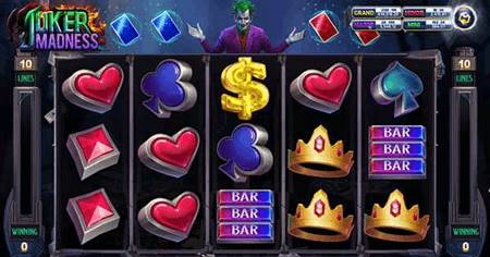 รูปแบบวิธีรับเงินรางวัลในเกม Joker Madness